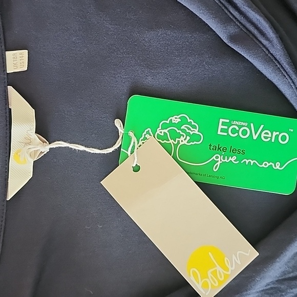 NWT Boden Empire Waist V Neck Jersey Maxi Dress In Navy Size 14 Regular - Picture 5 of 8